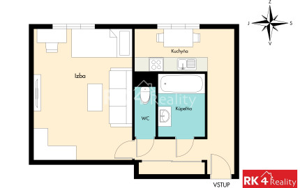 RK4 - PREDANÉ - 1 izbový byt - Bulvár