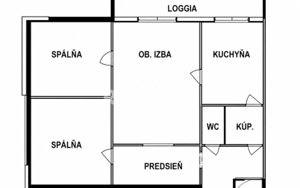 RK4 - NA PREDAJ - 3izbový byt s loggiou  Karlova Ves