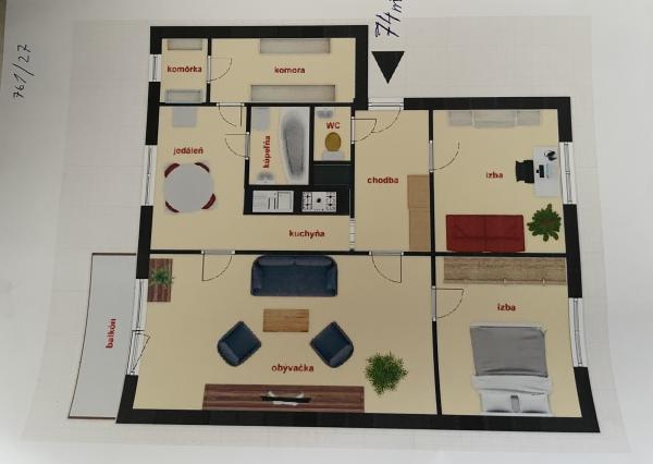 RK4 - NA PREDAJ - 3 izbový byt v centre mesta Sereď