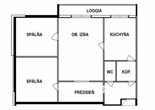 RK4 - NA PREDAJ - 3izbový byt s loggiou  Karlova Ves